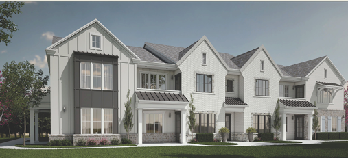 Modern farmhouse residence rendering