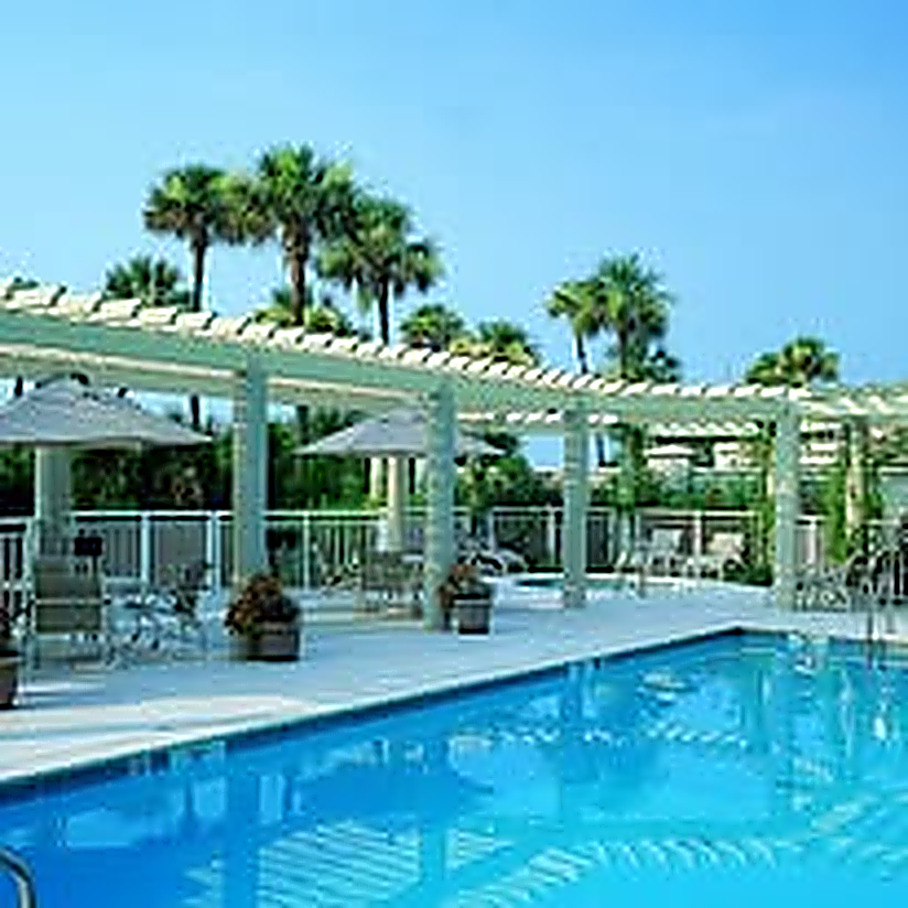 Poolside pergola and terrace